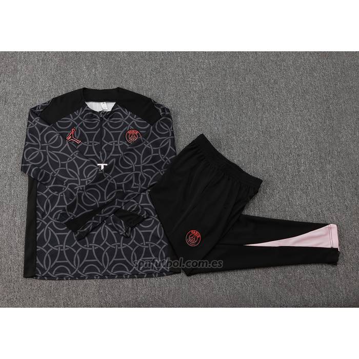 Chandal de Sudadera del Paris Saint-Germain Jordan Nino 2024-2025 Negro